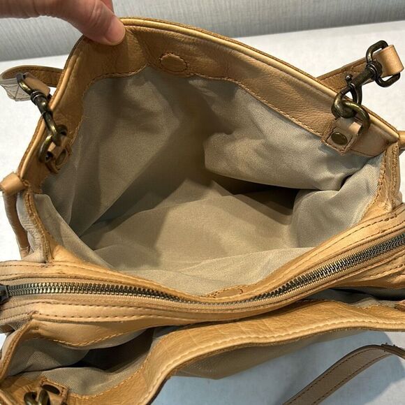 American Leather Co Handbag Lenox Triple Entry Satchel Shoulder Bag - Picture 11 of 11